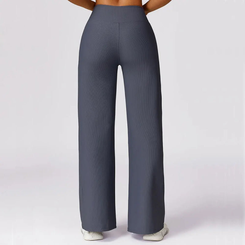 Lubella - Pantalons de Yoga Évasés Taille Haute à Séchage Rapide