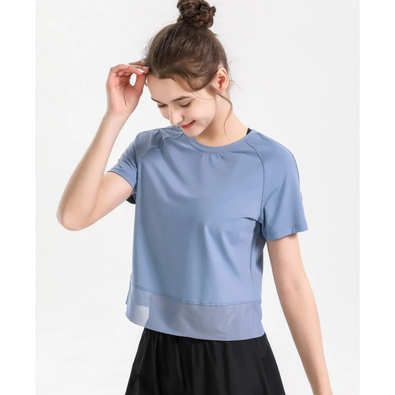 Lubella - T-shirt de Sport pour Femme à Manches Courtes