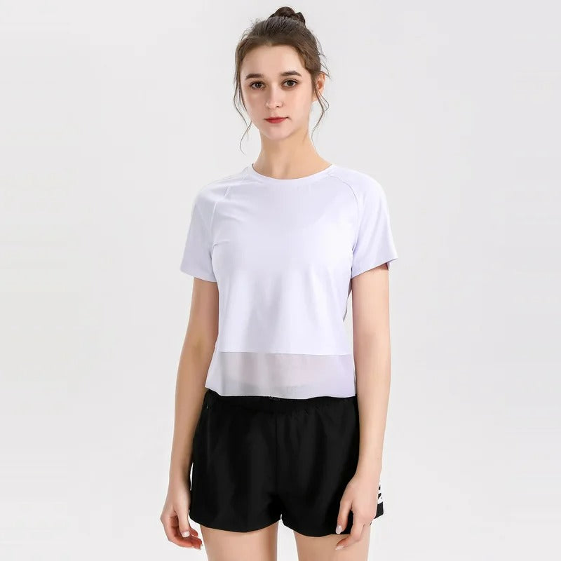 Lubella - T-shirt de Sport pour Femme à Manches Courtes