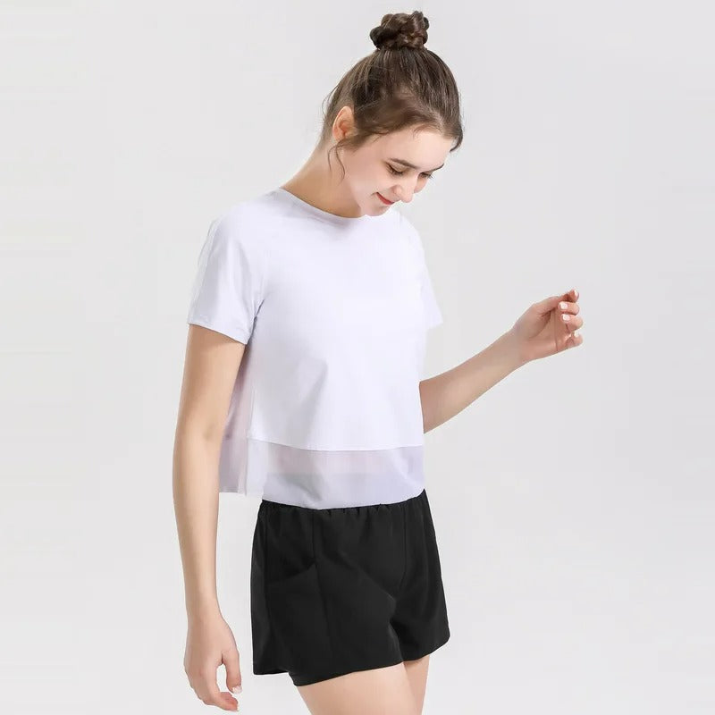 Lubella - T-shirt de Sport pour Femme à Manches Courtes