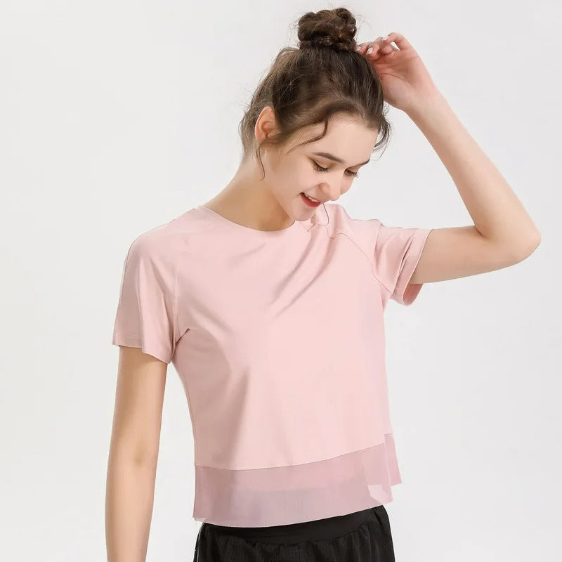 Lubella - T-shirt de Sport pour Femme à Manches Courtes