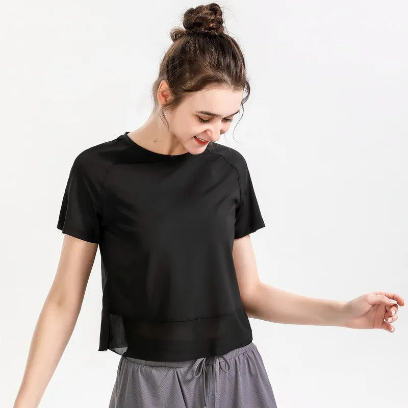 Lubella - T-shirt de Sport pour Femme à Manches Courtes