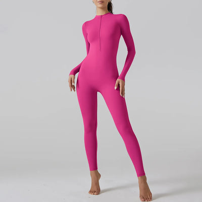 Lubella - Combinaison Longue Slim Femme à Demi-Zip