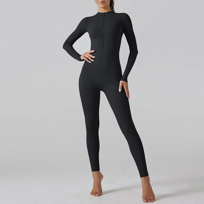 Lubella - Combinaison Longue Slim Femme à Demi-Zip