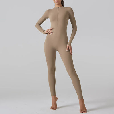 Lubella - Combinaison Longue Slim Femme à Demi-Zip