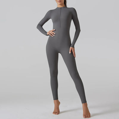 Lubella - Combinaison Longue Slim Femme à Demi-Zip
