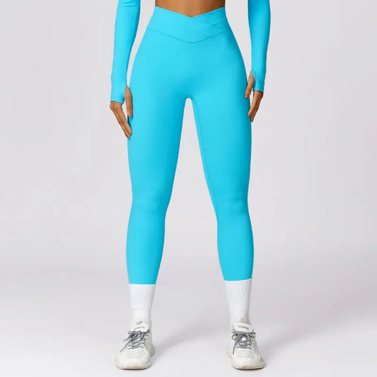 Lubella - Pantalon de Yoga Skinny Taille Haute avec Élasticité et Rehausse du Fessier