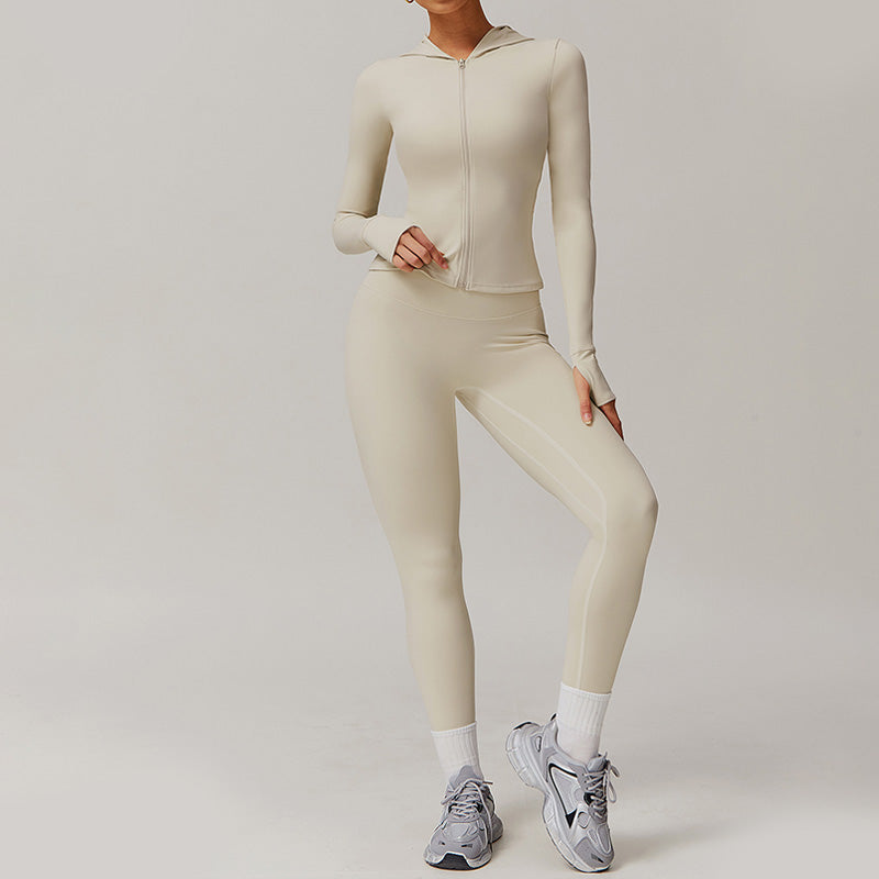Lubella - Ensemble de Sport 2 Pièces Veste Zippée à Capuche & Legging Taille Haute