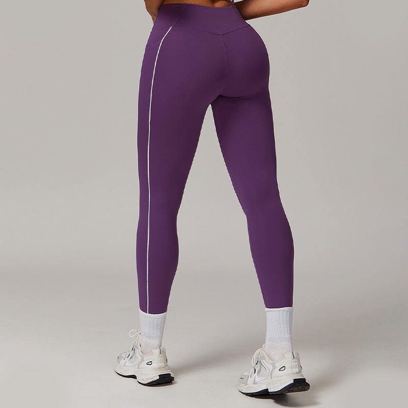 Lubella - Legging Taille Haute Contrasté Nude avec Poches