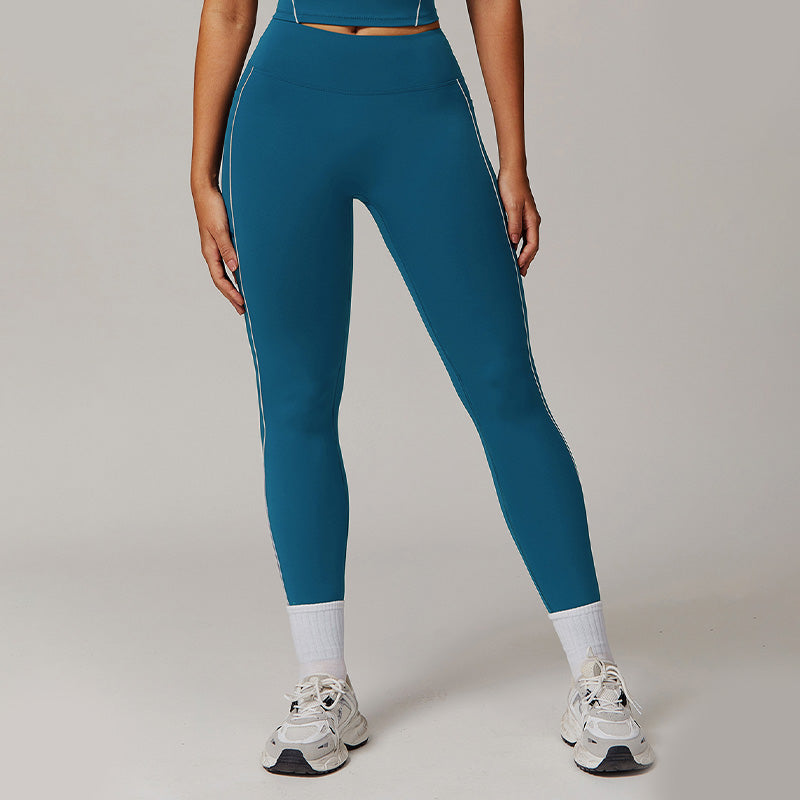 Lubella - Legging Taille Haute Contrasté Nude avec Poches