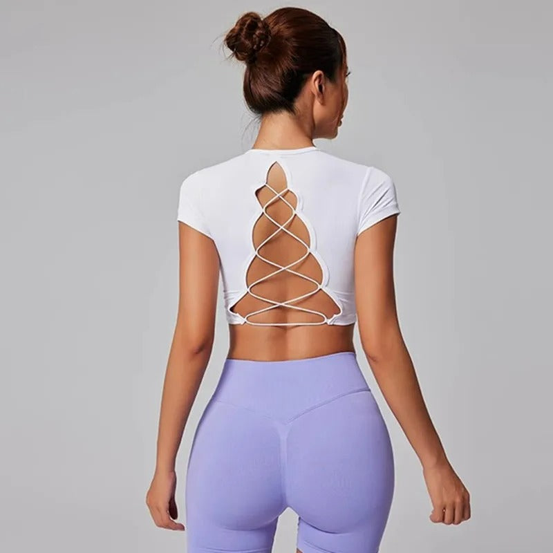 Lubella - Top Court Sans Dos à Manches Courtes - Tissage Innovant