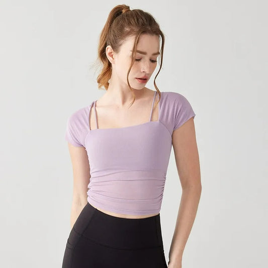 Lubella - T-shirt de Sport pour Femme avec Mesh